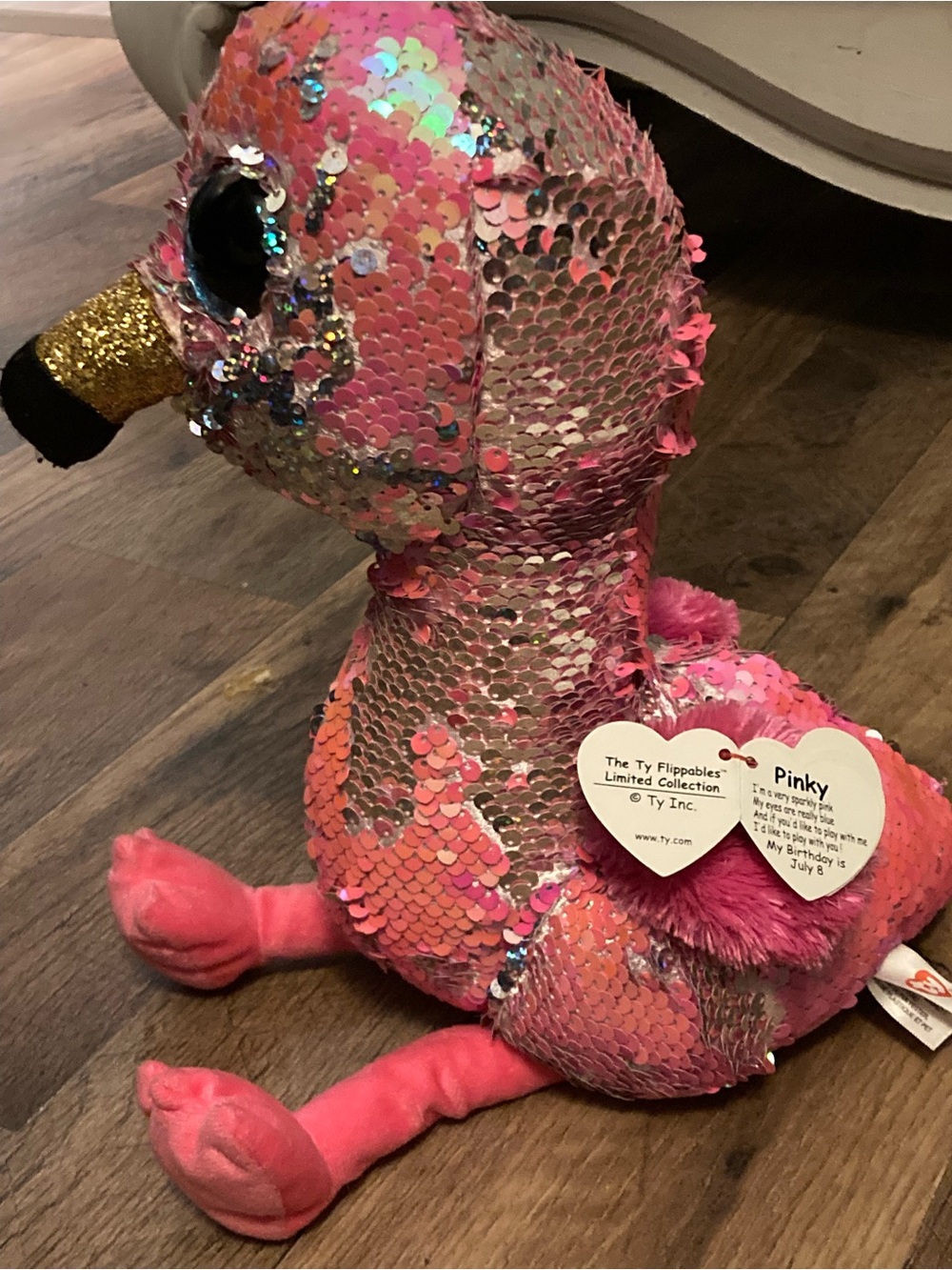 Ty Pink Sequin Flippables Plush - Pinky